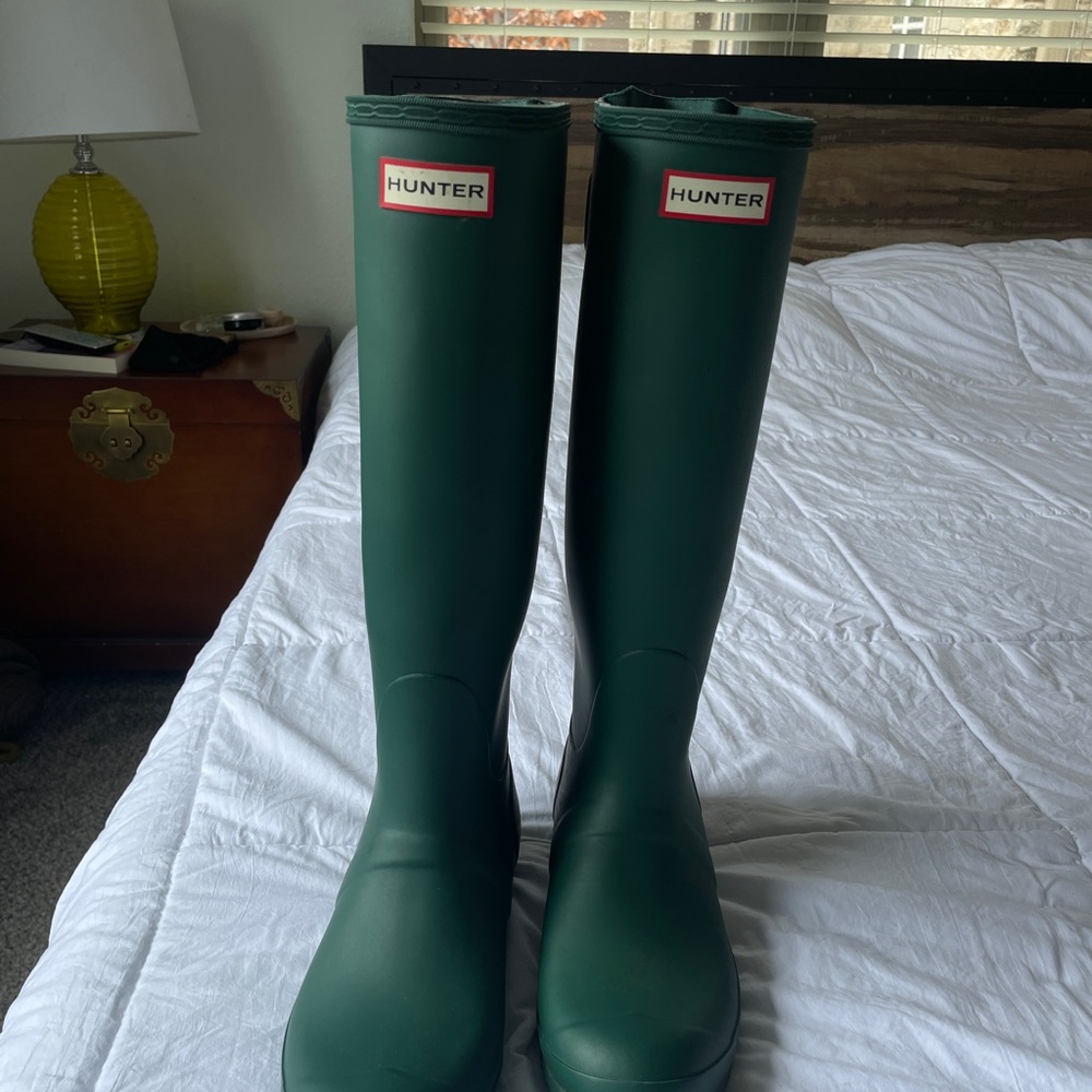 Hunter Dark Green Tall Boots